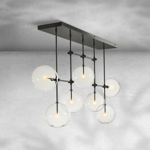 Glass Globe Mobile Linear Chandelier 60" - view 5