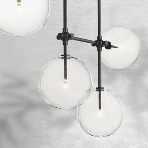 Glass Globe Mobile Linear Chandelier 60" - view 6