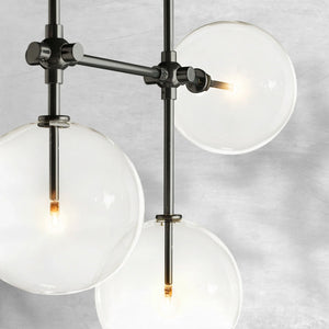 Glass Globe Mobile Linear Chandelier 60" - view 7