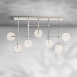 Glass Globe Mobile Linear Chandelier 60" - view 8