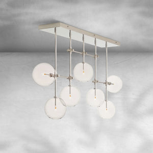 Glass Globe Mobile Linear Chandelier 60" - view 9