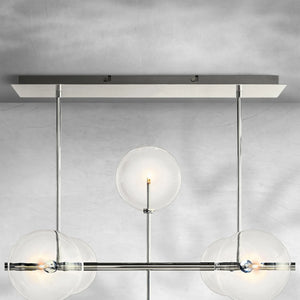 Glass Globe Mobile Linear Chandelier 72" - view 10