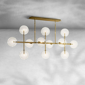 Glass Globe Mobile Linear Chandelier 72" - view 2
