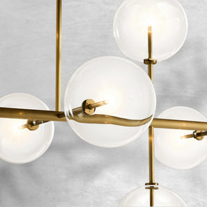 Glass Globe Mobile Linear Chandelier 72" - view 3