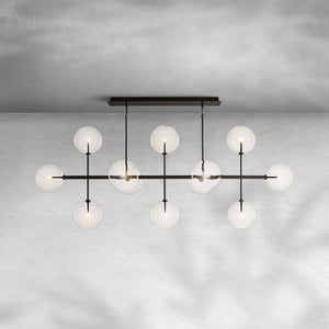 Glass Globe Mobile Linear Chandelier 72" - view 4