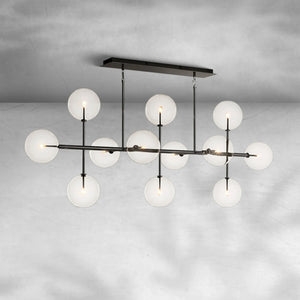 Glass Globe Mobile Linear Chandelier 72" - view 5