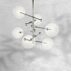 Glass Globe Mobile Six-Arm Chandelier 40" - view 3