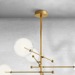 Glass Globe Mobile Six-Arm Chandelier 55" - view 3