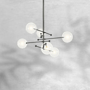 Glass Globe Mobile Six-Arm Chandelier 55" - view 5