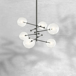Glass Globe Mobile Six-Arm Chandelier 55" - view 6