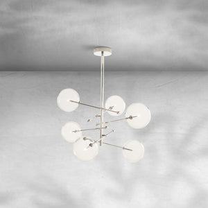 Glass Globe Mobile Six-Arm Chandelier 55" - view 9