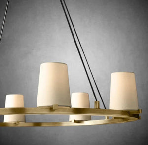 Prism Fabric Shade Round Chandelier 36" 48" 60" - view 10
