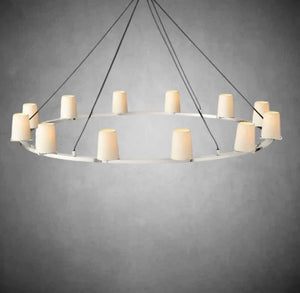 Prism Fabric Shade Round Chandelier 36" 48" 60" - view 16