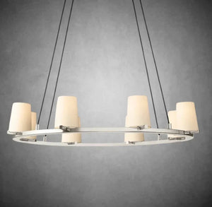 Prism Fabric Shade Round Chandelier 36" 48" 60" - view 5