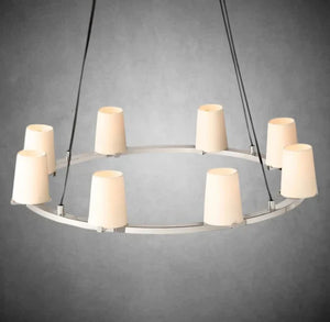 Prism Fabric Shade Round Chandelier 36" 48" 60" - view 6