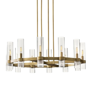 Ravion Round Blown Glass Chandelier 36", solid brass - view 14