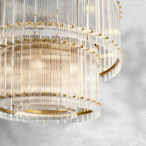 Sienna Marcus 2-Tier Glass Round Chandelier 22", steel two-tier - view 2