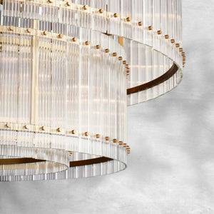 Sienna Marcus 2-Tier Glass Round Chandelier 48", steel two-tier - view 3