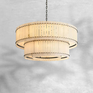 Sienna Marcus Alabaster Round Tiered Chandelier - view 3