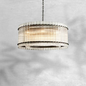 Sienna Marcus Glass Round Chandelier 37", steel - view 3