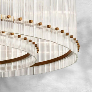 Sienna Marcus Glass Round Chandelier 60", steel - view 2