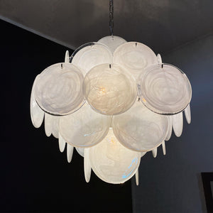 Virelia Glass Disc Chandelier 36 White Discs - view 20