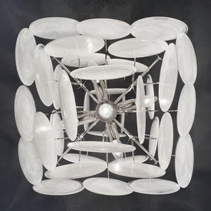 Virelia Glass Disc Chandelier 36 White Discs - view 21