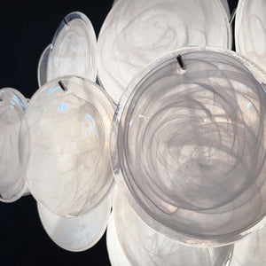 Virelia Glass Disc Chandelier 36 White Discs - view 23