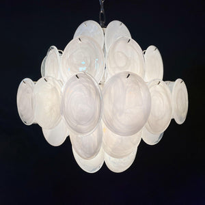 Virelia Glass Disc Chandelier 36 White Discs - view 24
