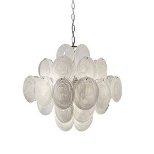 Virelia Glass Disc Chandelier 36 White Discs - view 26