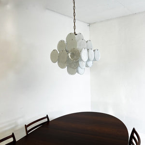 Virelia Glass Disc Chandelier 36 White Discs - view 5