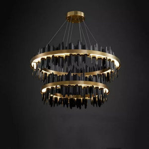 Wave 2-Tier Modern Round Chandelier, two-tier - view 3