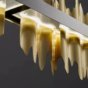 Wave Modern Sculpture Linear Chandelier - view 12