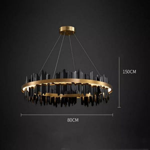 Wave Modern Sculpture Round Chandelier - view 5