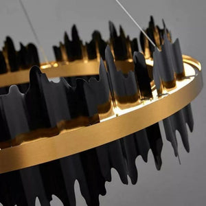 Wave Modern Sculpture Round Chandelier - view 9