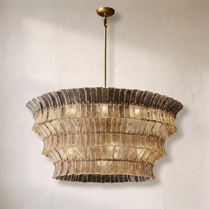 Romaino Smoke Glass Round Chandelier