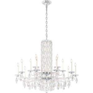 Siena Short Column Crystal Chandelier 41" - view 2
