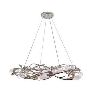 Modern Linear/Round Floral Branches Crystal Chandelier - view 10