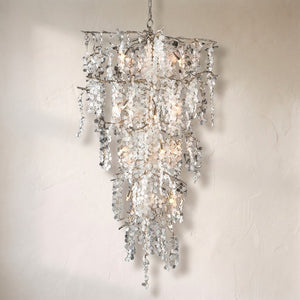 SHIRO BRANCH DRAMATIC GLASS CLUSTER CHANDELIER 56"H