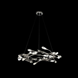 Modern Linear/Round Floral Branches Crystal Chandelier - view 14