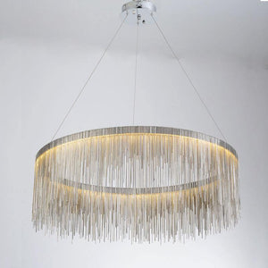Tammy Aluminum Chain Tassel Round Chandelier for Living Room - view 7