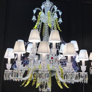 Traditional Colorful Candle Branch Blue Deer Crystal Chandelier for Living Room/Dining Room - view 3