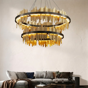 Wave 2-Tier Modern Round Chandelier, two-tier
