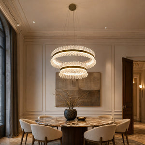 Modern Chandelier in a living room
