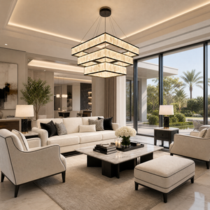 Crystara Black Moroccan Stone Chandelier - view 2