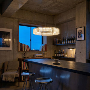 Halo Modern Glass Round Chandelier - view 10