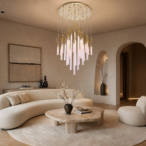 Davina Modern Glass Round Chandelier 47" - view 2