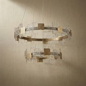 Elodie 2 Tiers Modern Gold Chandelier, two-tier - view 7