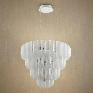 Helena Modern Tiered Glass Chandelier - view 7