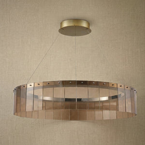Dalton Glass Circular Chandelier 39" - view 2